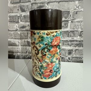 Vintage Aladdin 10 Oz. Wide Mouth Rare Crochet‎ Pattern Thermos Cup
